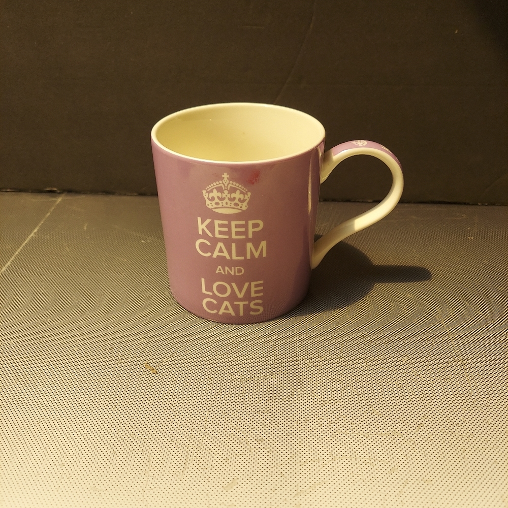 Coffee mug keep calm and love  cats